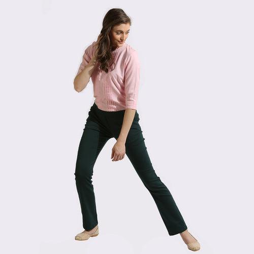 The Elasto Pants Cotton Super Stretch Pull On Deep Green