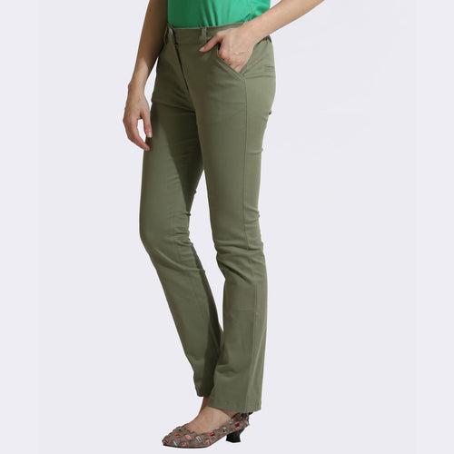 The Elsa Pants Cotton Stretch Olive