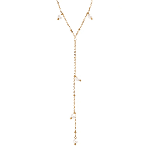 Maristela Pearl Necklace - 18K Gold Coated