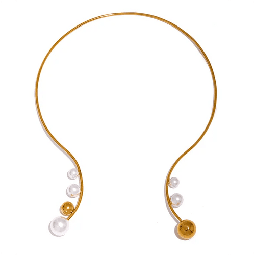 Orion Pearl Choker - 18K Gold Coated