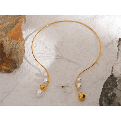 Orion Pearl Choker - 18K Gold Coated