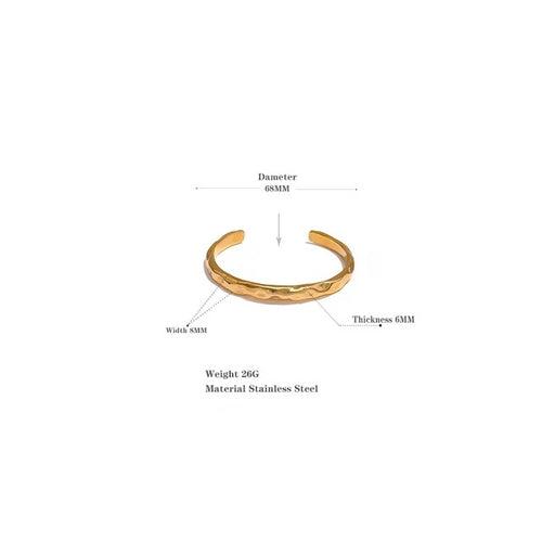 Ember Golden Bracelet Cuff - 18K Gold Coated