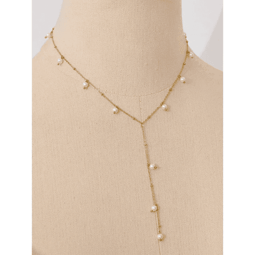 Maristela Pearl Necklace - 18K Gold Coated