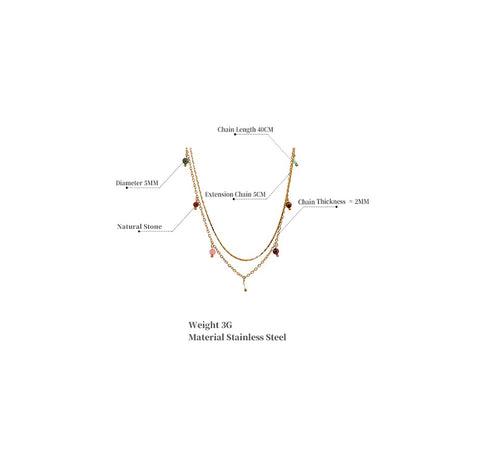 Delicate Dangle Layer Necklace - 18K Gold Coated