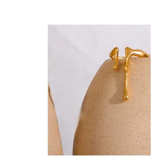 Drip Apart Statement Ring - 18K Gold Coated