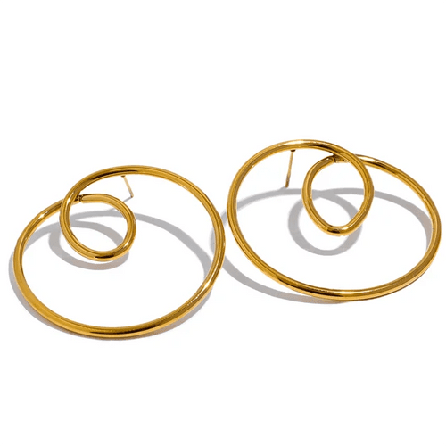 In A Loop Earrings - 18K Gold Coated