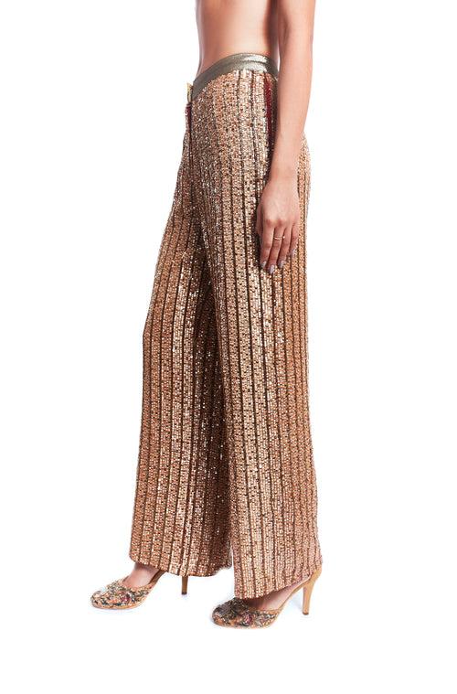 Sequin Embroidered Pants