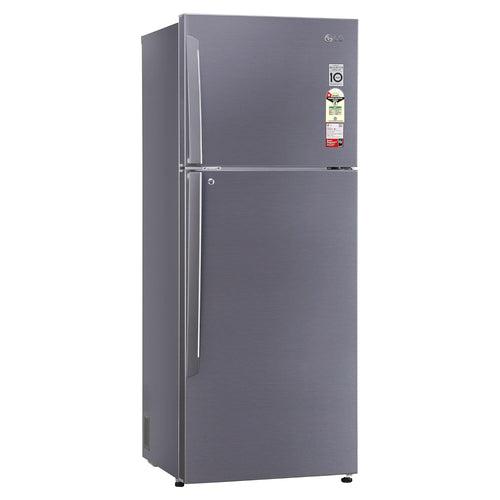 LG 446 L 1 Star Frost-Free Smart Inverter Double Door Refrigerator (GL-T502APZR.DPZZEBN, Shiny Steel, Convertible & Door Cooling+)