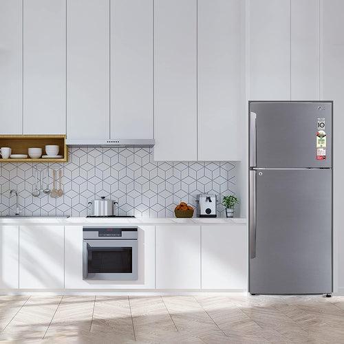 LG 446 L 1 Star Frost-Free Smart Inverter Double Door Refrigerator (GL-T502APZR.DPZZEBN, Shiny Steel, Convertible & Door Cooling+)