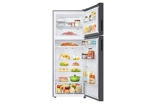 SAMSUNG 465 Litres 1 Star Frost Free Double Door Refrigerator with SmartThings AI Energy Mode, Clean Black Glass ((RT51CB662A22TL)