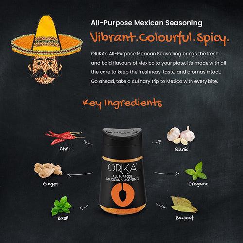 Table Sprinkler Combo (Chat Masala + Turkish Oregano + All Purpose Mexican Seasoning) (Pack of 3)
