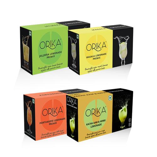 Orika Kacha Aam, Masala, Portuguese, Jaljeera Lemonade Pack of 4, 190g/each