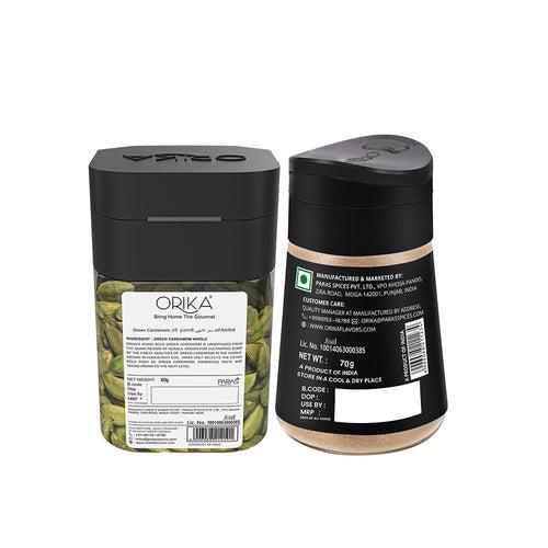 Orika combo of Indian Chai Masala & Idukki Bold Green Cardamom