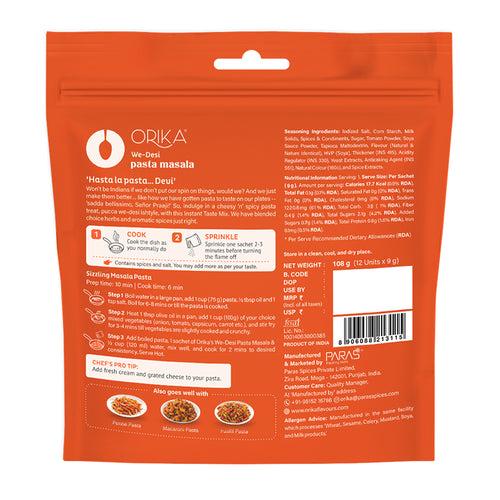 We-Desi Pasta Masala, All in One Masala, 12 single use sachets