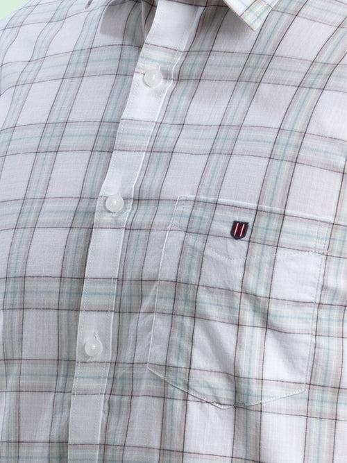 OTTO - Aqua Checkered Casual Shirt. Trim Fit - OSF4GV_1