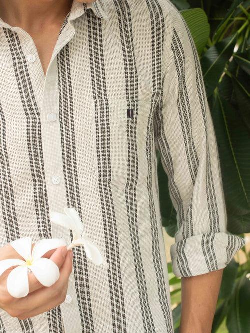 White Stripes Semi Casual Shirt - OS71I2_2