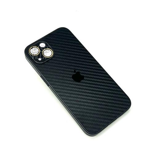 iPhone 13 & 14 Series: New Carbon Fiber Pattern Case AG Glass Cover with Camera Lens Protection