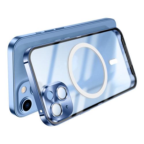 iPhone 14 Plus Case : Metal Upgraded Lock MagSafe Cover with Camera Lens Protector