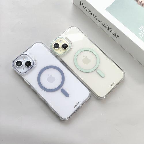 iPhone 15 Plus Cover - Luxury MagSafe Anti-Yellow Clear Case