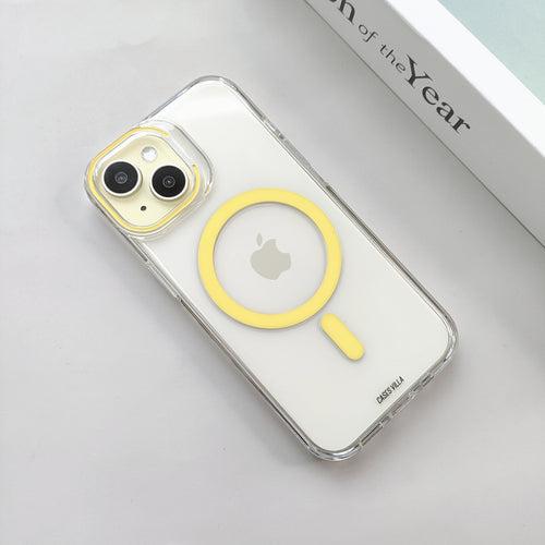 iPhone 15 Plus Cover - Luxury MagSafe Anti-Yellow Clear Case