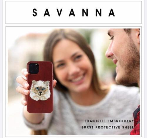 iPhone 14 Pro Max Cover - Santa Barbara Genuine Leather Case Savanna Series