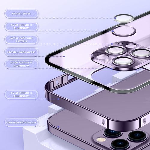 iPhone 14 Pro Case : Metal Upgraded Lock MagSafe Cover with Camera Lens Protector