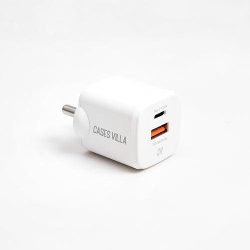 Photon 20 PD20W Dual Port Type C and USB Wall Charger Adapter for iOS & Android devices