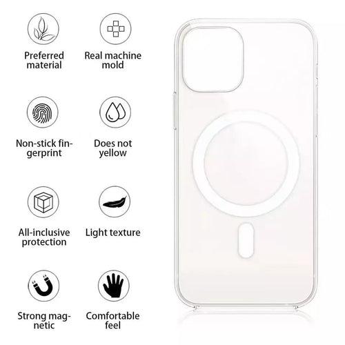 MagSafe Transparent Shockproof Clear Case: iPhone 14 Cover