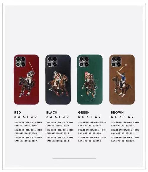 iPhone 12 Mini - Santa Barbara Jockey Series Genuine Leather Case Cover