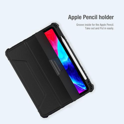 Nillkin Bumper Pro Leather Case Cover for Apple iPad Pro 12.9 Inches, (2020/2021) with Pencil Holder