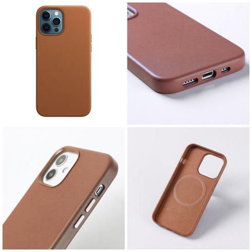 iPhone 12 Mini - Genuine Leather Case with Mag-Safe Cover