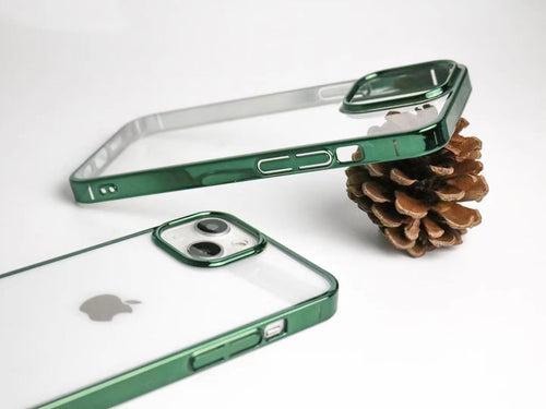 iPhone 13 Pro Cover - Glass Case with Electroplated Chrome Finish Edges