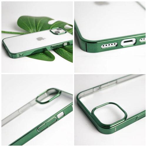 iPhone 12 / 12 Pro - Glass Case with Electroplated Chrome Finish Edges Cover