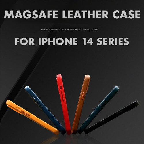 iPhone 14 Pro Cover- Genuine Leather Case with Mag-Safe (Popup Animation)