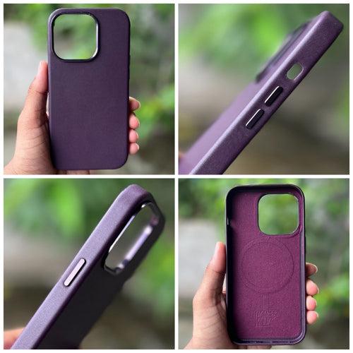 iPhone 14 Plus Cover- Genuine Leather Case with Mag-Safe (Popup Animation)