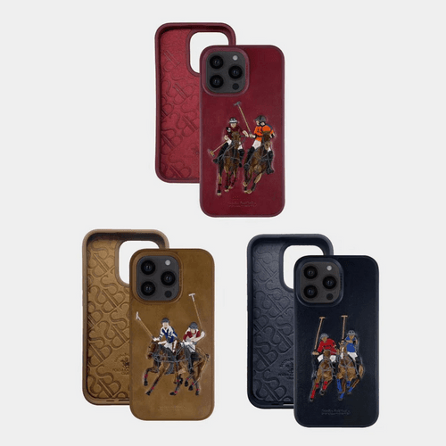 iPhone 14 Pro Cover - Santa Barbara Genuine Leather Case Jockey Series