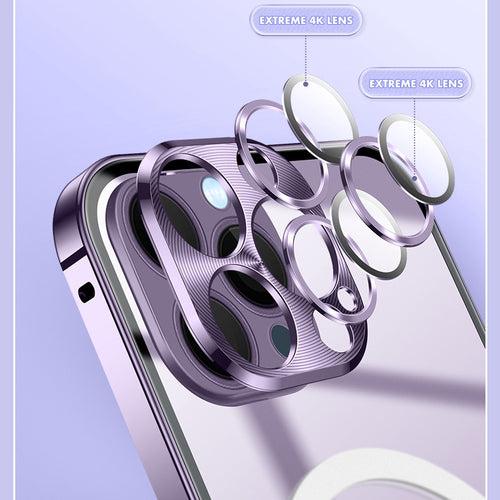 iPhone 14 Pro Case : Metal Upgraded Lock MagSafe Cover with Camera Lens Protector