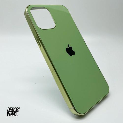 iPhone 12 Pro Max - MyCase Glass Finish Chrome Border Soft Case Cover