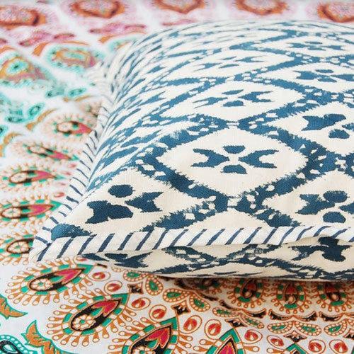 Block Printed Cushion Cover-Set of 2