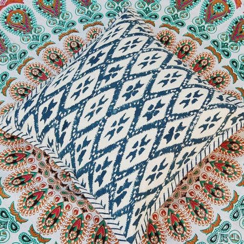 Block Printed Cushion Cover-Set of 2