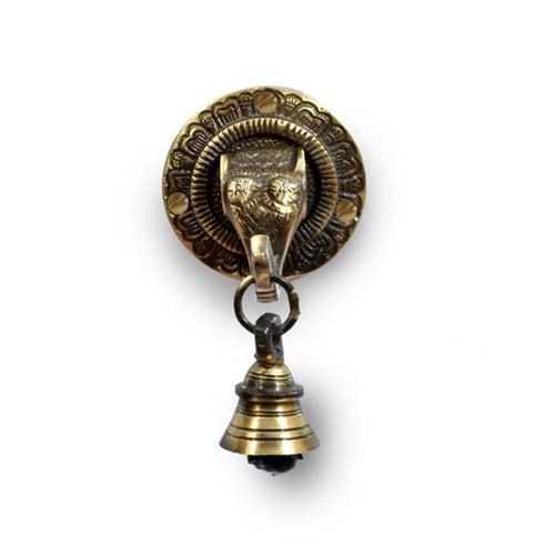 Brass Decorative Elephant Face Wall Bell