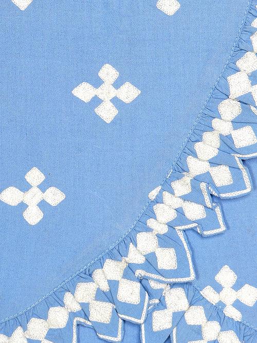 Cotton Embroidered Top-Pyjama Set