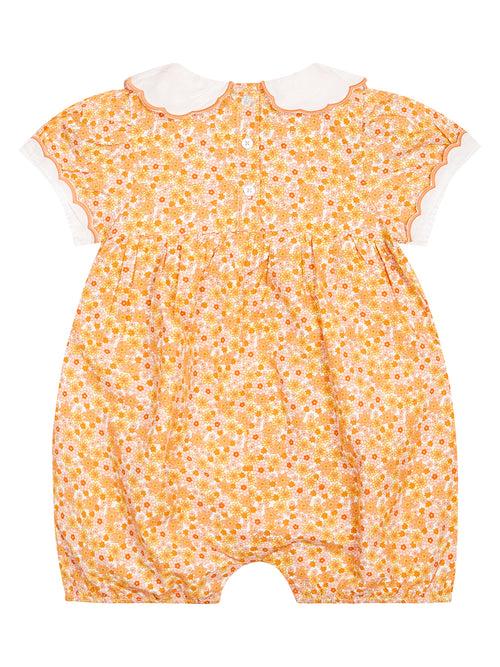 Yellow Floral Delight Girls Romper