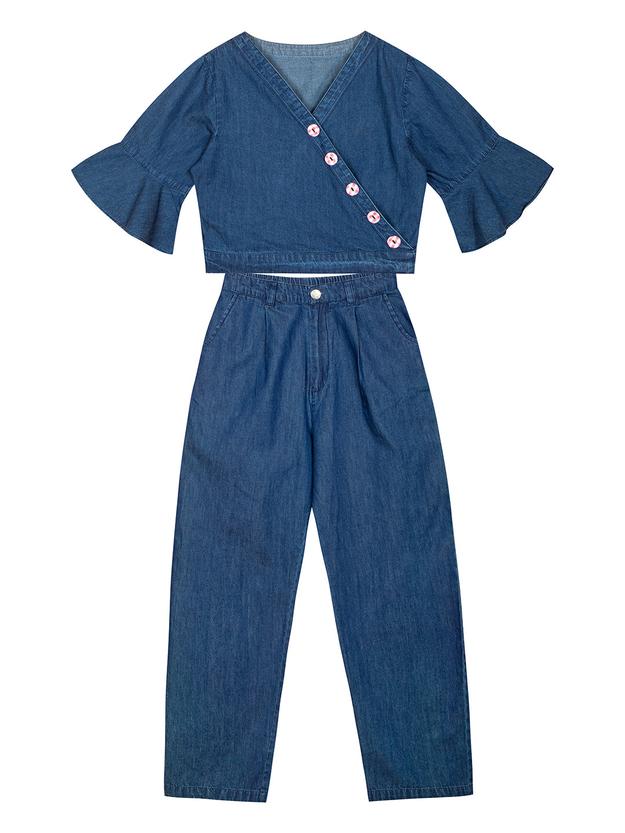 Blossom Blue Denim Co-ord set