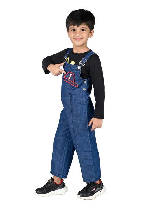 Stylish Embroidered Denim Dungaree