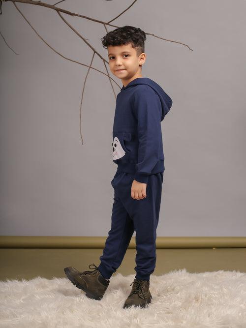 Boys Fox Blue Hoodie & Joggers Set