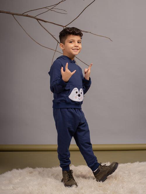 Boys Fox Blue Hoodie & Joggers Set