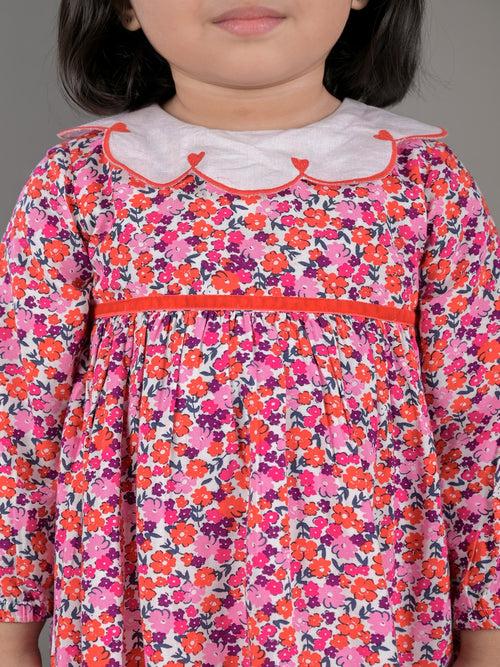 Girls Blossom Print Girls' Smocked dress