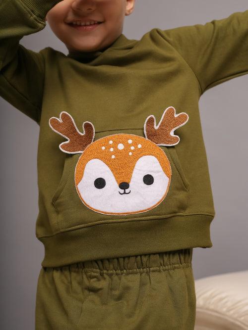 Boys Deer Hoodie & Joggers Set