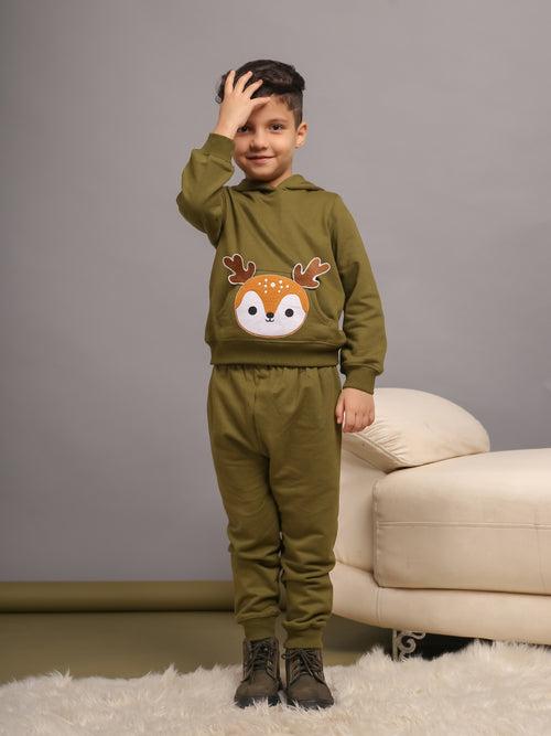 Boys Deer Hoodie & Joggers Set